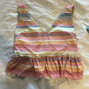 Kortni Jeane Multi Color Peplum Top